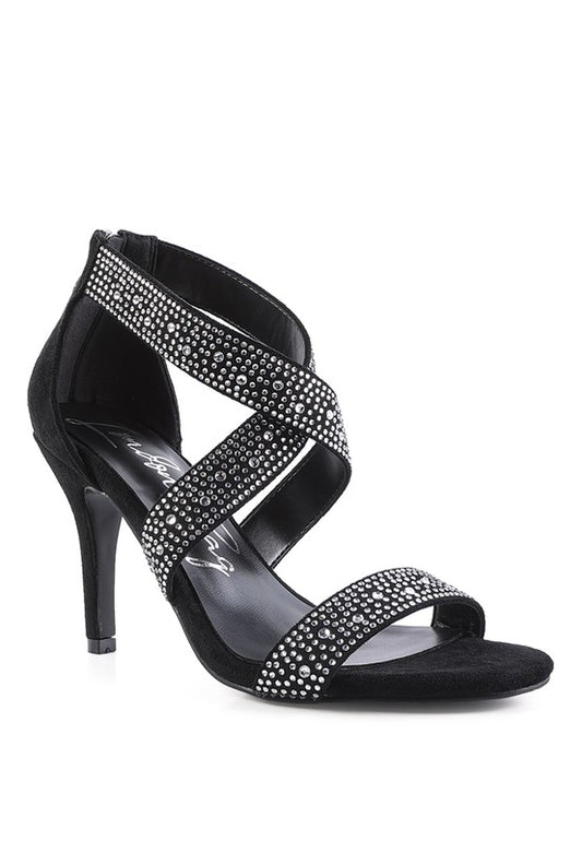 Women's QUEEN BEE Rhinestone High Heeled Sandal