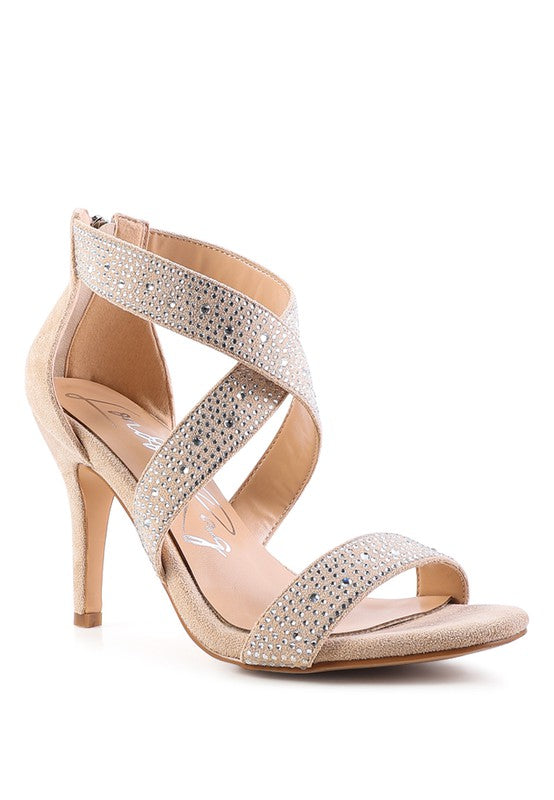 Women's QUEEN BEE Rhinestone High Heeled Sandal