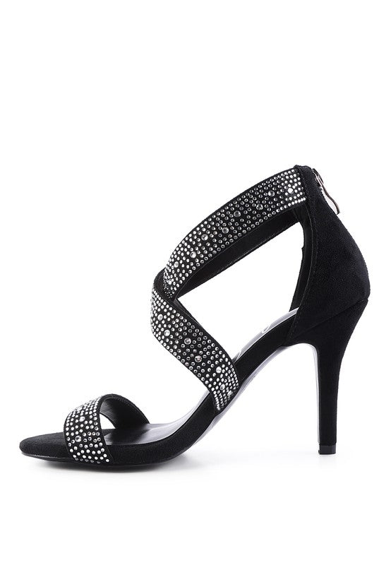 Women's QUEEN BEE Rhinestone High Heeled Sandal