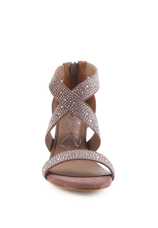 Women's QUEEN BEE Rhinestone High Heeled Sandal