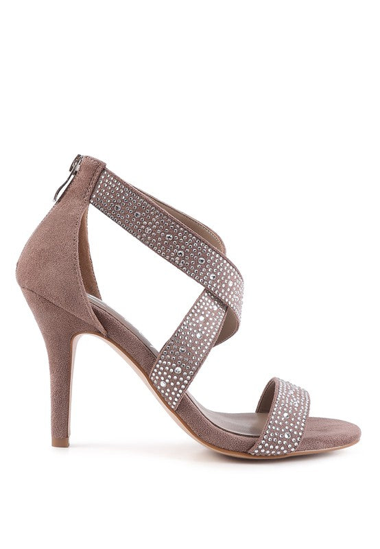 Women's QUEEN BEE Rhinestone High Heeled Sandal