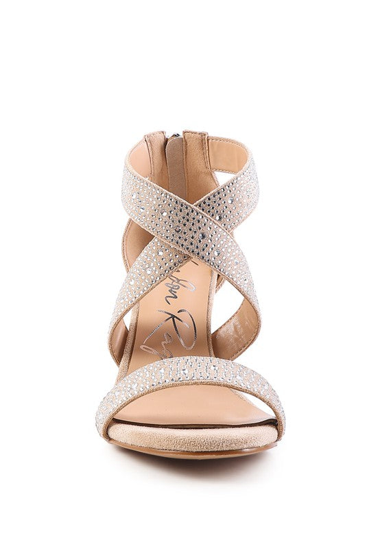 Women's QUEEN BEE Rhinestone High Heeled Sandal
