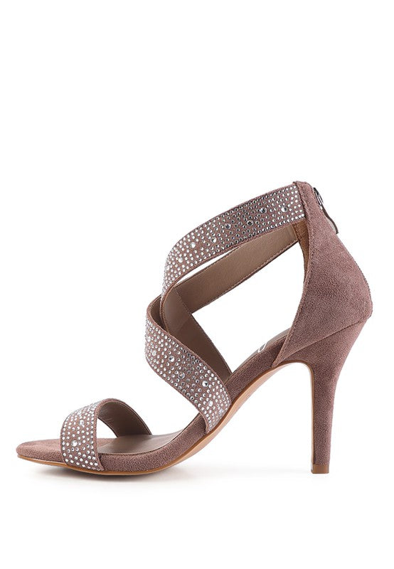 Women's QUEEN BEE Rhinestone High Heeled Sandal