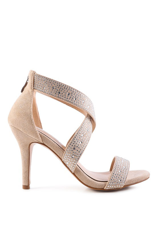 Women's QUEEN BEE Rhinestone High Heeled Sandal