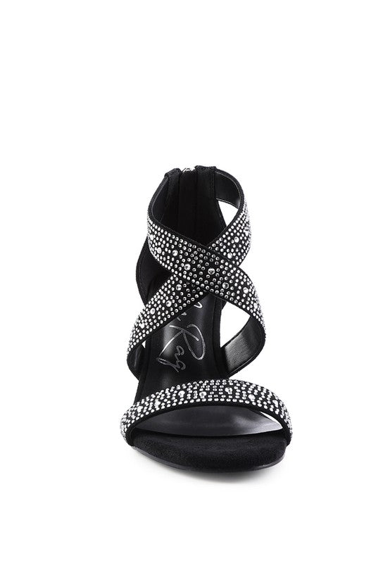 Women's QUEEN BEE Rhinestone High Heeled Sandal