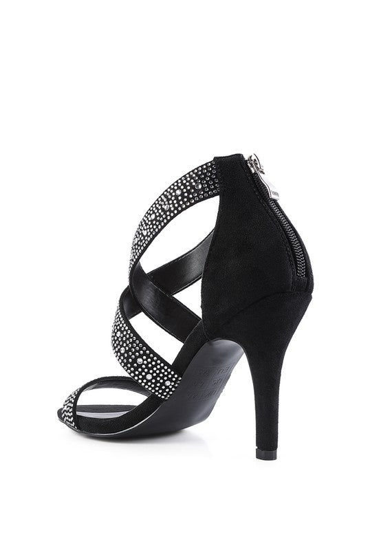 Women's QUEEN BEE Rhinestone High Heeled Sandal