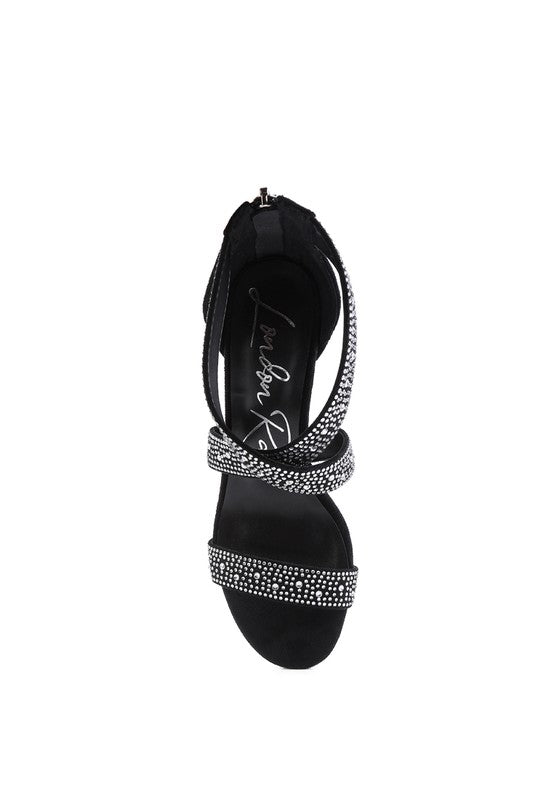 Women's QUEEN BEE Rhinestone High Heeled Sandal