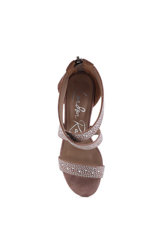 Women's QUEEN BEE Rhinestone High Heeled Sandal