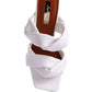 GLAM GIRL TWISTED STRAP SPOOL HEELED SANDALS