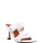 GLAM GIRL TWISTED STRAP SPOOL HEELED SANDALS