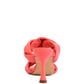 GLAM GIRL TWISTED STRAP SPOOL HEELED SANDALS