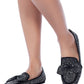 DEWDROPS EMBELLISHED CASUAL BOW LOAFERS