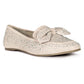 DEWDROPS EMBELLISHED CASUAL BOW LOAFERS