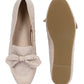 DEWDROPS EMBELLISHED CASUAL BOW LOAFERS