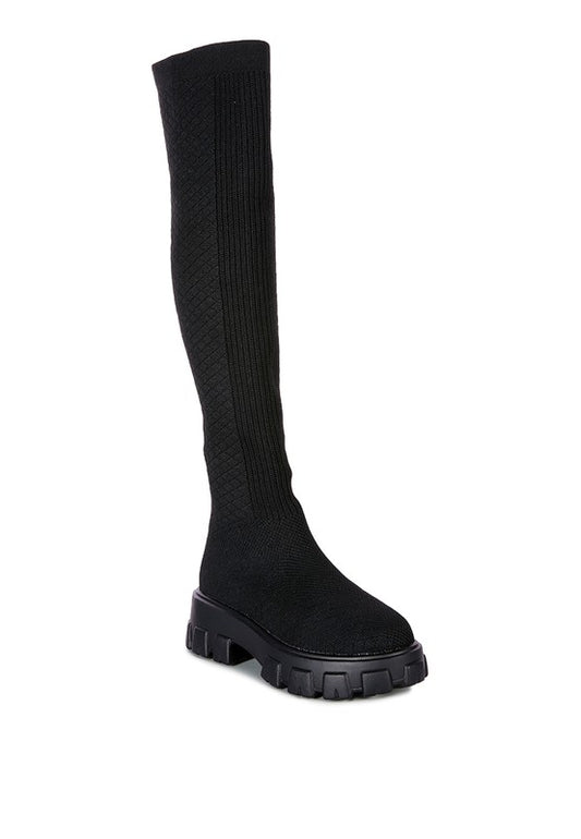 Women's LORO Stretch Knit Knee High Boots