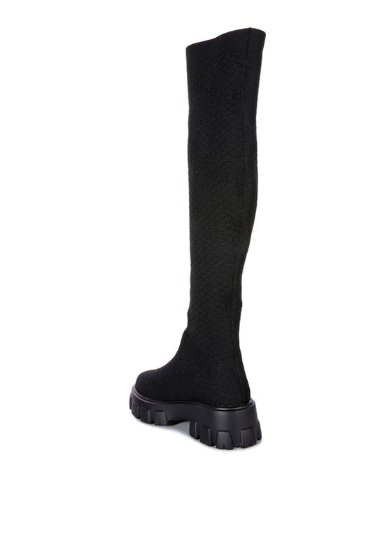 Women's LORO Stretch Knit Knee High Boots