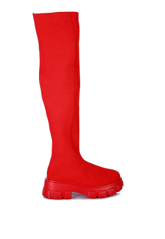 Women's LORO Stretch Knit Knee High Boots