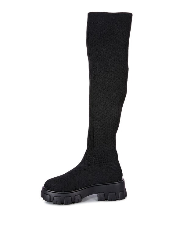 Women's LORO Stretch Knit Knee High Boots
