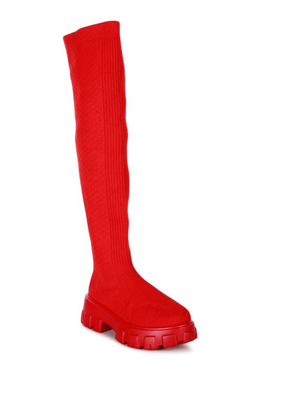 Women's LORO Stretch Knit Knee High Boots