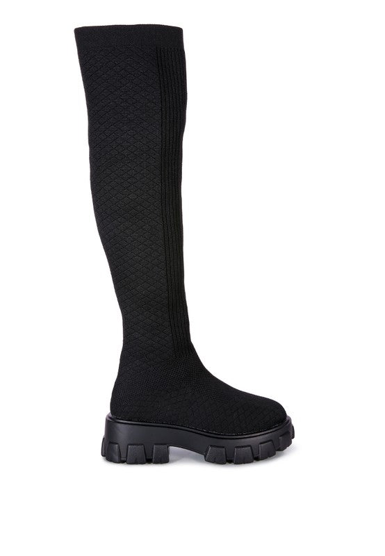 Women's LORO Stretch Knit Knee High Boots