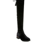 Women's RUMPLE Velvet Over The Knee Clear Heel Boots