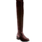 Women's RUMPLE Velvet Over The Knee Clear Heel Boots