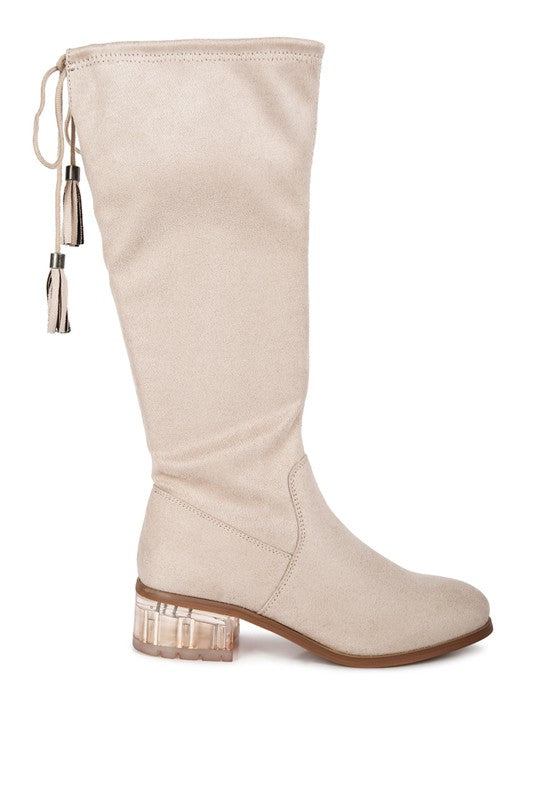 Women's Francesca Tassels Detail Short Heel Calf Boot