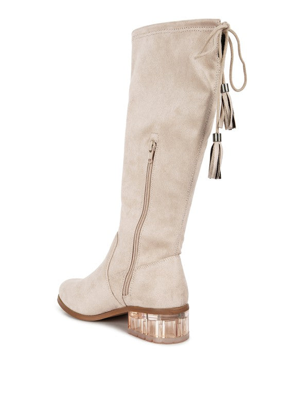 Women's Francesca Tassels Detail Short Heel Calf Boot