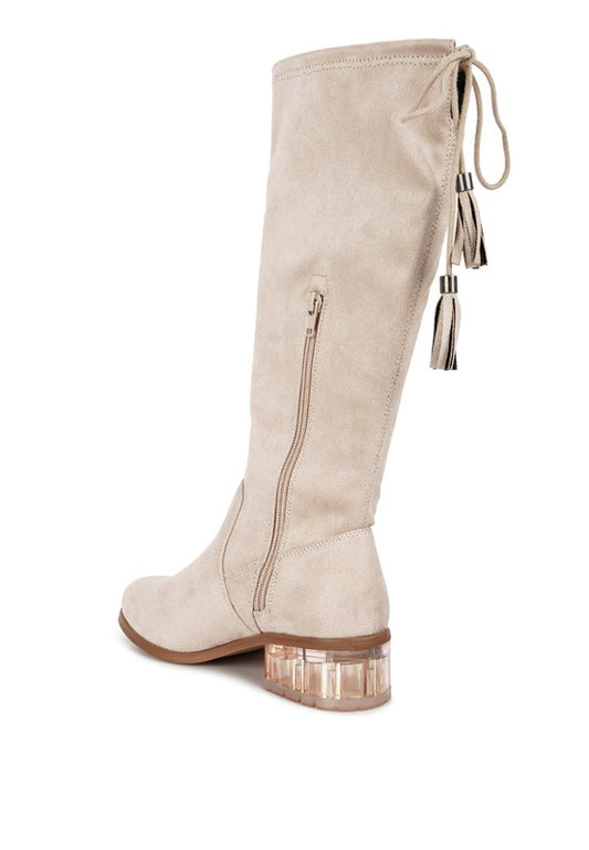 Women's Francesca Tassels Detail Short Heel Calf Boot