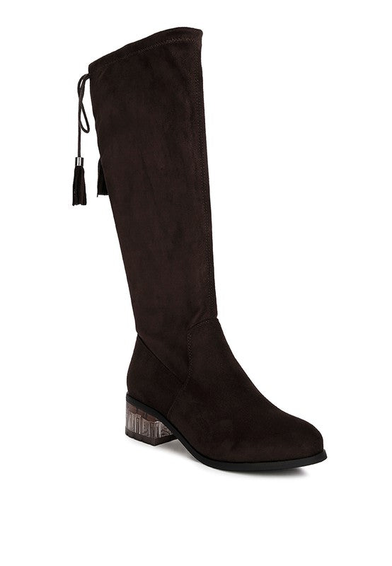Women's Francesca Tassels Detail Short Heel Calf Boot