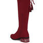 Women's Francesca Tassels Detail Short Heel Calf Boot