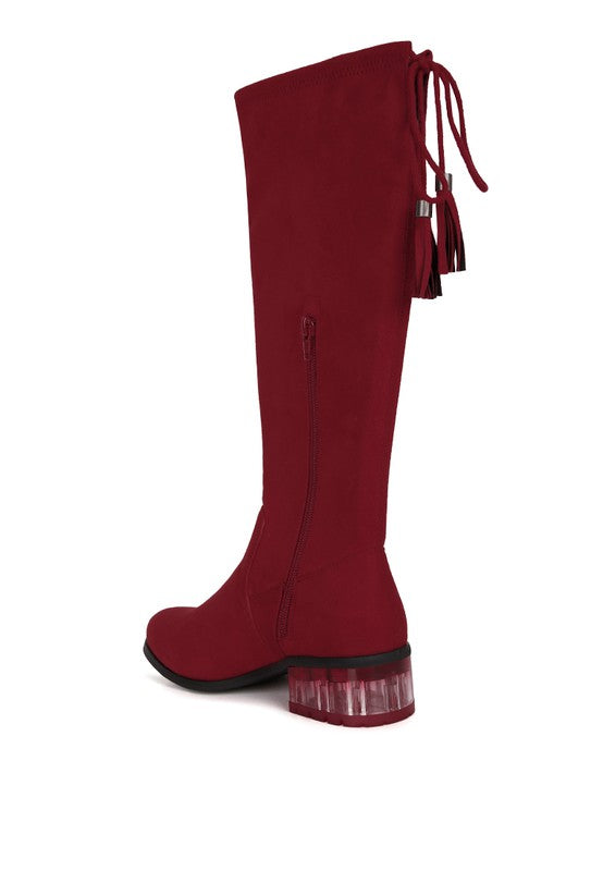 Women's Francesca Tassels Detail Short Heel Calf Boot
