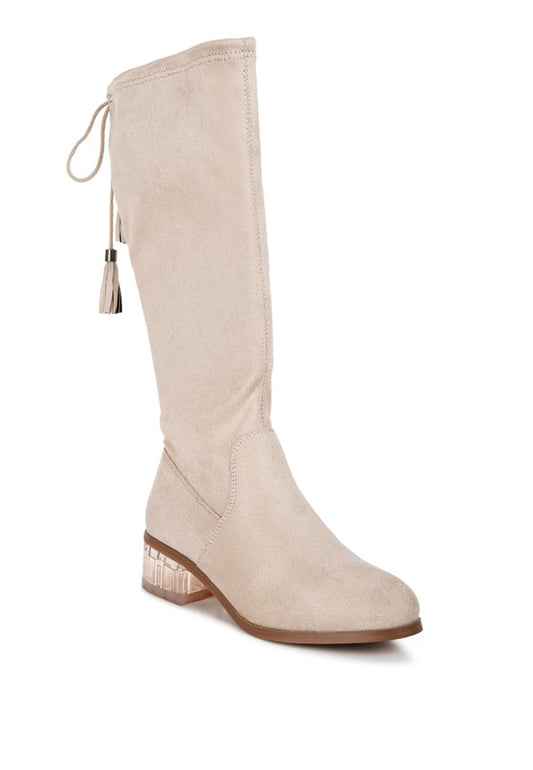 Women's Francesca Tassels Detail Short Heel Calf Boot