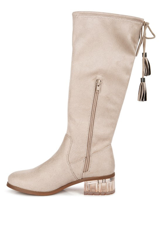 Women's Francesca Tassels Detail Short Heel Calf Boot