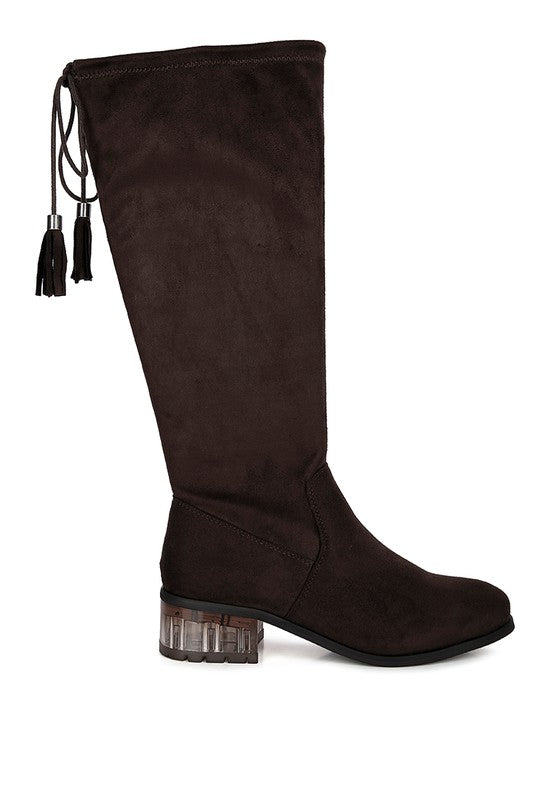 Women's Francesca Tassels Detail Short Heel Calf Boot
