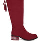 Women's Francesca Tassels Detail Short Heel Calf Boot