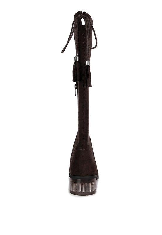 Women's Francesca Tassels Detail Short Heel Calf Boot