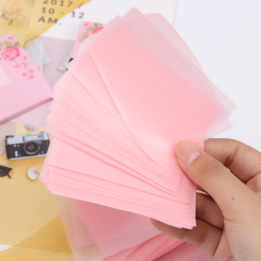 Oil-Absorbing Facial Tissues For Girls Face Cleansing And Make-Up Facial Tissues To Reduce Pores