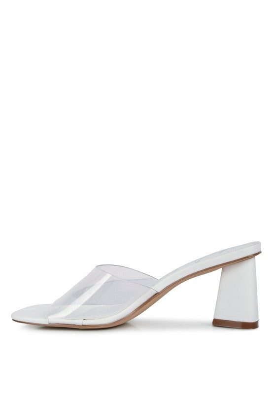 Women's Eugnie Clear Straps Block Heeled Sandals