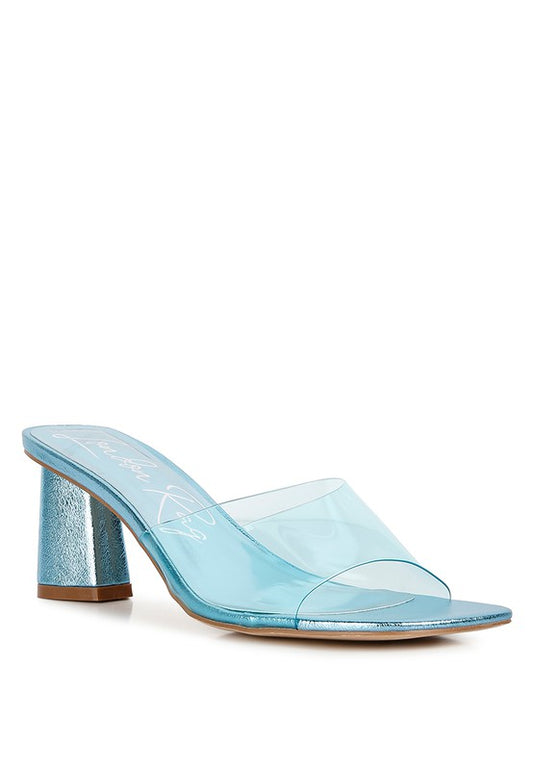 Women's Eugnie Clear Straps Block Heeled Sandals