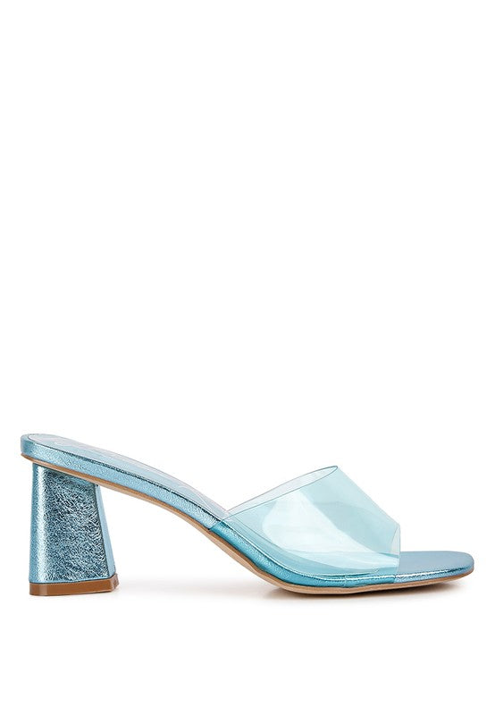 Women's Eugnie Clear Straps Block Heeled Sandals