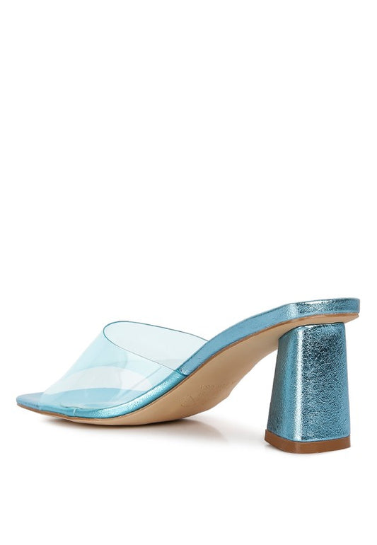 Women's Eugnie Clear Straps Block Heeled Sandals
