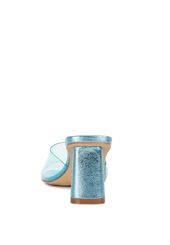 Women's Eugnie Clear Straps Block Heeled Sandals