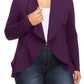 Women's Plus Casual Solid Open Front jacket blazer