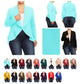 Women's Plus Casual Solid Open Front jacket blazer