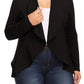Women's Plus Casual Solid Open Front jacket blazer