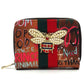 Women's Multi Graffiti Print Queen Bee Stripe Wallet