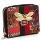 Women's Multi Graffiti Print Queen Bee Stripe Wallet
