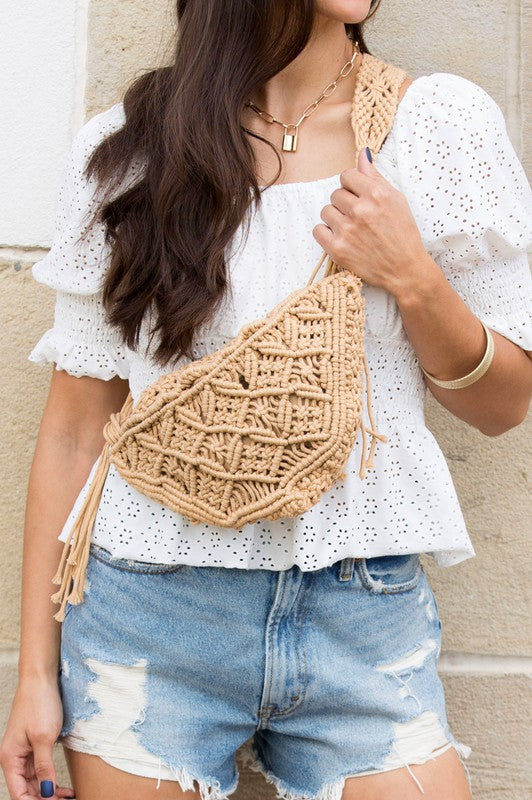 Women's Macrame Sling Bag