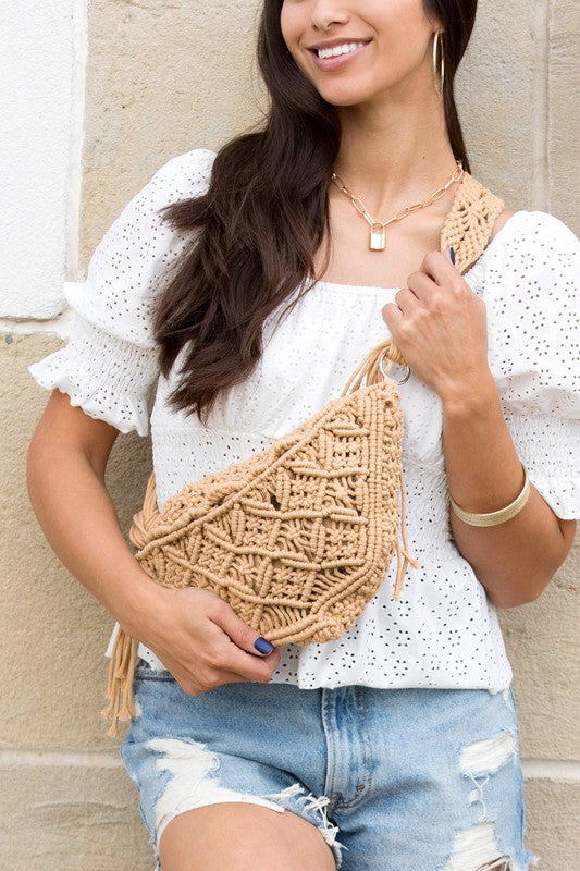 Women's Macrame Sling Bag